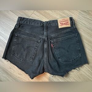 Levi's 501 black denim jean shorts size 24